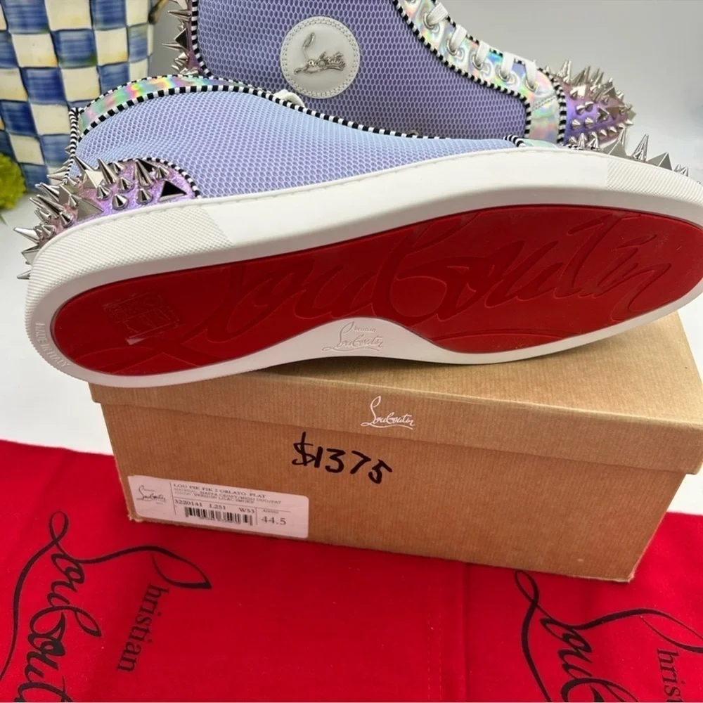Men’s Christian Louboutin Lou PikPik Orlato flat high top sneakers size 44.5